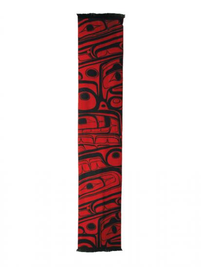 Scarf - Fleece - Frog Box - Red & Black