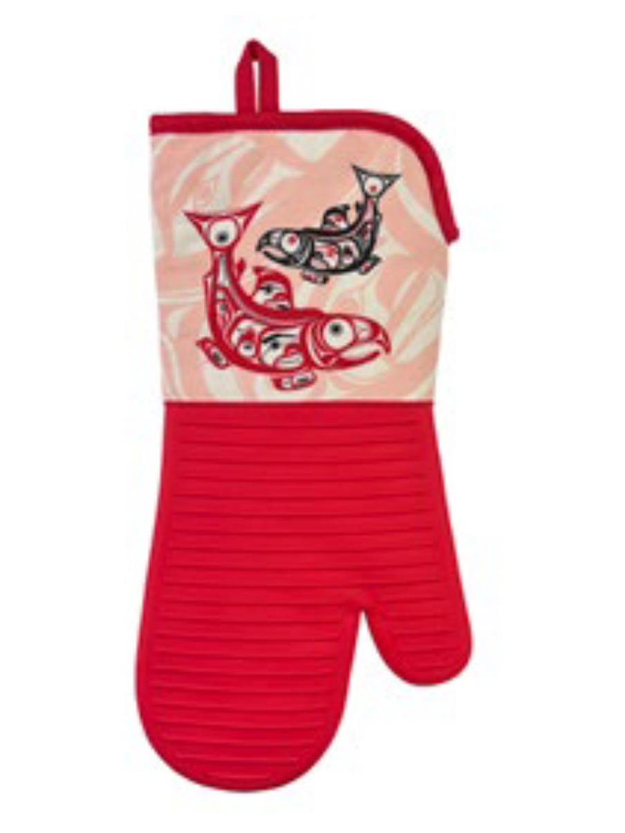 Silicone Oven Mitt - Salmon
