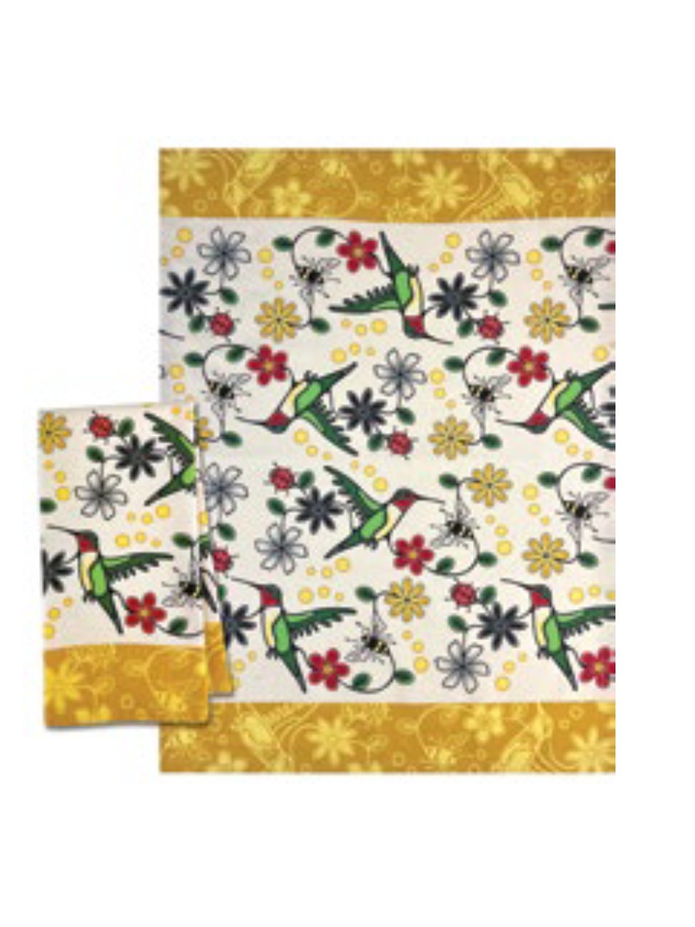 Tea Towel - Unbleached - Hummingbird (Nenookaasi)