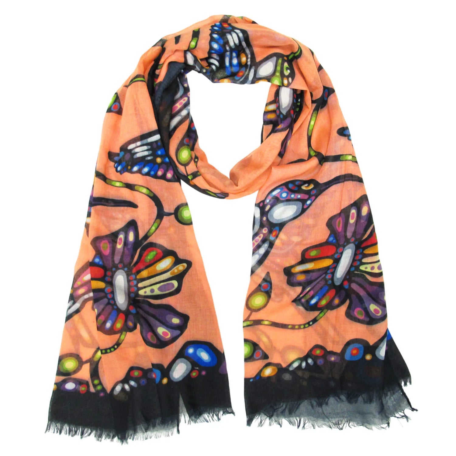Scarf - Poly - Hummingbirds