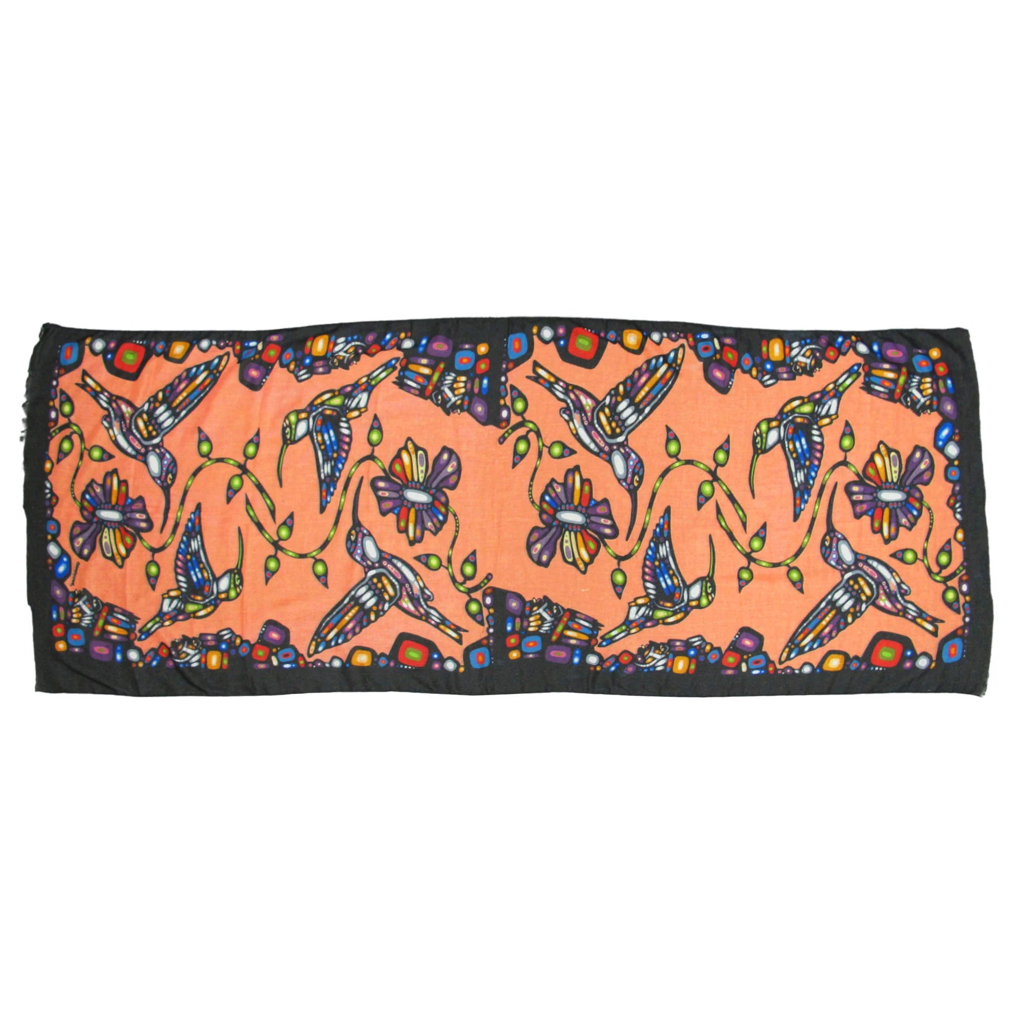 Scarf - Poly - Hummingbirds