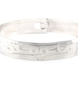 Bangle - Sterling Silver - 1/2" - Ravens & Sun
