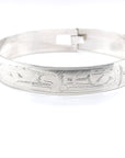 Bangle - Sterling Silver - 1/2" - Eagle & Raven