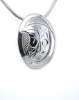 Pendant - Sterling Silver - Oval -Eagle