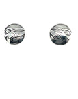 Earrings - Sterling Silver - Studs - Round - Hummingbird