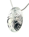 Pendant - Sterling Silver - Small - Oval - Frog