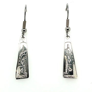 Earrings - Sterling Silver - Triangle - Mini - Eagle
