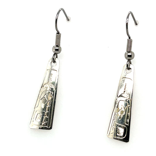 Earrings - Sterling Silver - Triangle - Mini - Bear