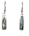Earrings - Sterling Silver - Rectangle - Mini - Eagle