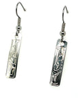 Earrings - Sterling Silver - Rectangle - Mini - Eagle