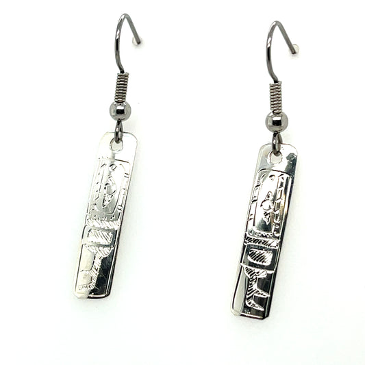 Earrings - Sterling Silver - Rectangle - Mini - Orca