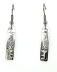 Earrings - Sterling Silver - Rectangle - Mini - Raven