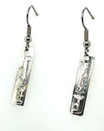 Earrings - Sterling Silver - Rectangle - Mini - Raven