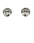 Earrings - Sterling Silver - Studs - Round - Bear