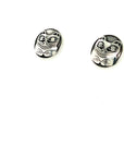 Earrings - Sterling Silver - Studs - Round - Bear