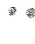 Earrings - Sterling Silver - Studs - Round - Orca