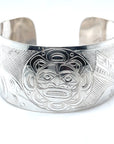 Bracelet - Sterling Silver - 1 1/4" - Eagle, Moon, & Wolf