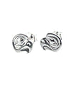 Earrings - Sterling Silver - Cast - Studs - Tiny - Cutout - Eagle