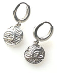 Earrings - Sterling Silver - Cast - Sleeper - Small - Round - Hummingbird
