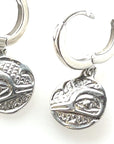 Earrings - Sterling Silver - Cast - Sleeper - Small - Round - Hummingbird