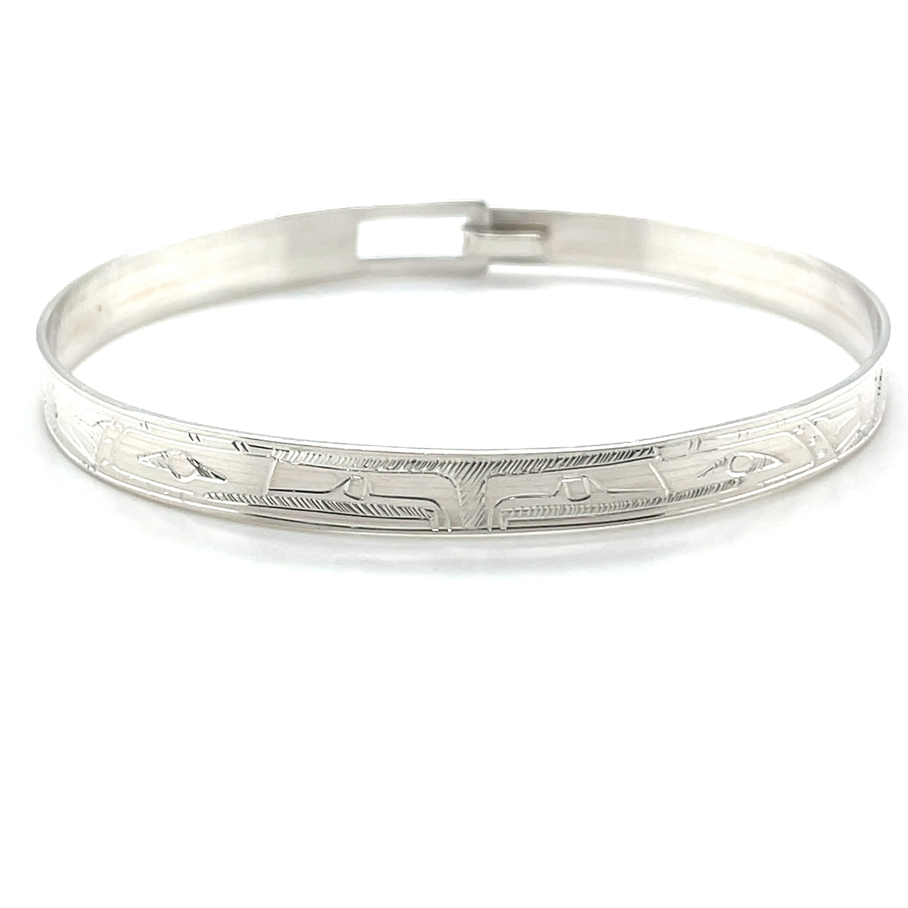 Bangle - Sterling Silver - 1/4&quot; - Eagles