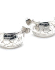 Earrings - Sterling Silver - Half Hoop - 1/2" - Eagle