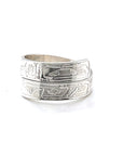 Ring - Sterling Silver - Wrap - 3/16" - Orca & Eagle - Size 6.5