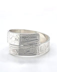 Ring - Sterling Silver - Wrap - 3/16" - Hummingbird & Orca - Size 8.5