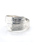 Ring - Sterling Silver - Wrap - 3/16" - Hummingbird & Eagle - Size 8.5