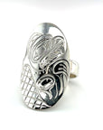 Ring - Sterling Silver - Oval - Beaver - Size 8