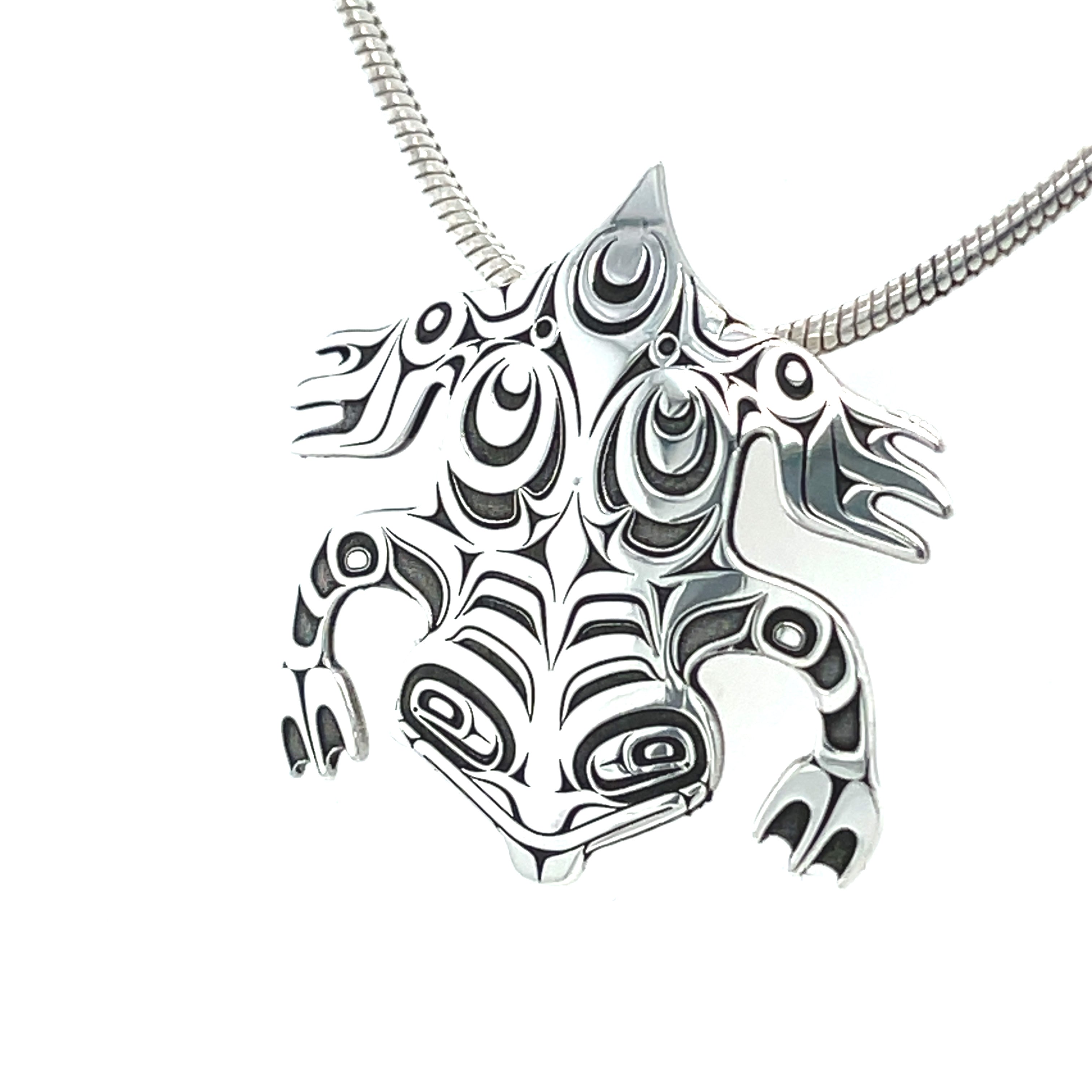 Pendant - Sterling Silver - Cutout - Frog