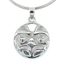 Pendant - Sterling Silver - Cast - Small - Round - Eagle