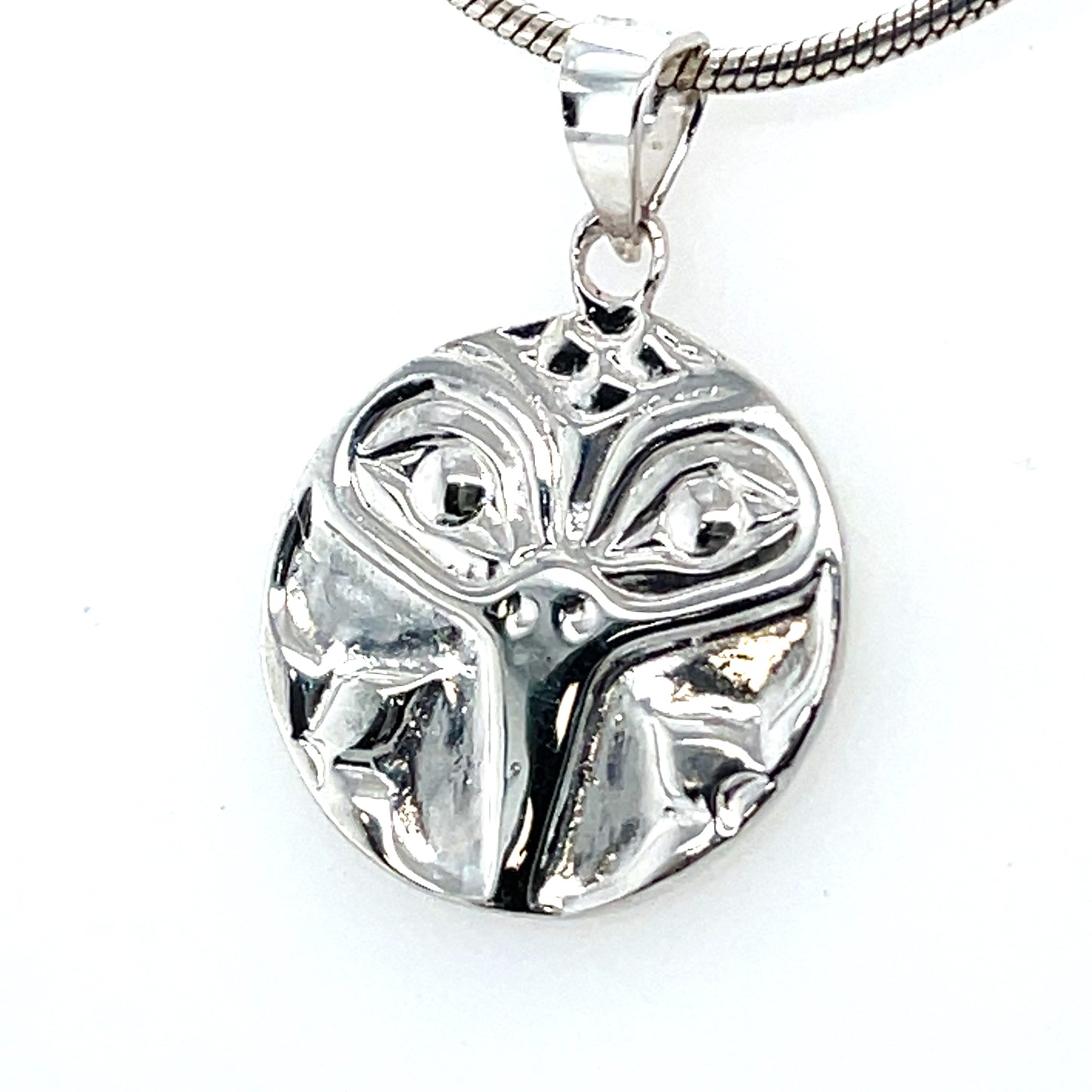 Pendant - Sterling Silver - Cast - Small - Round - Hummingbird