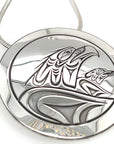 Pendant - Sterling Silver - Round  - 2 Eagles