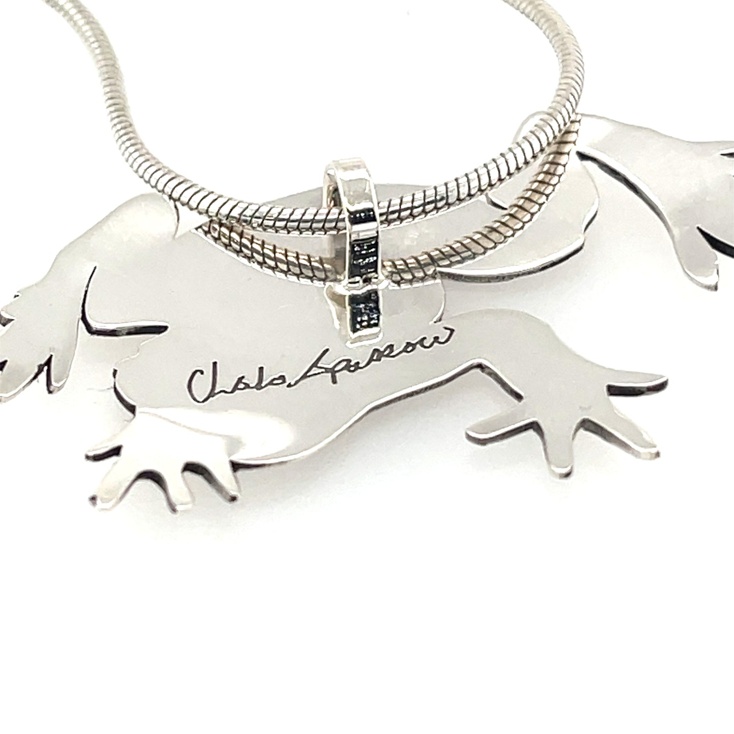 Pendant - Sterling Silver - Cutout - Leaping Frog