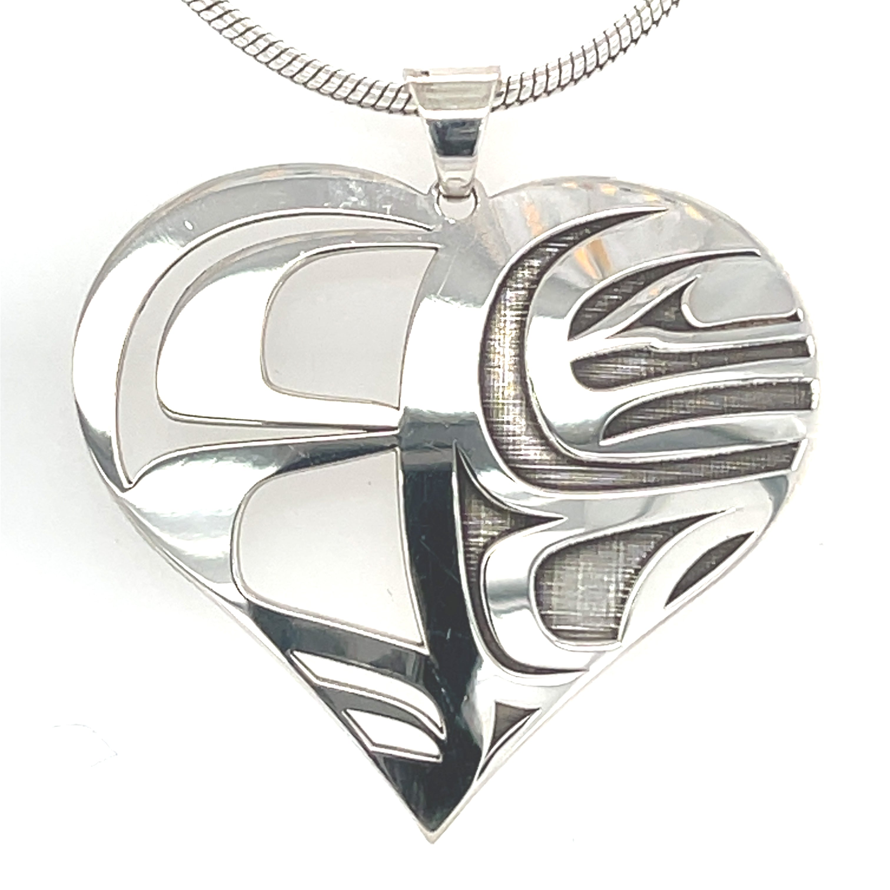 Pendant - Sterling Silver - Heart Shape - Raven Box