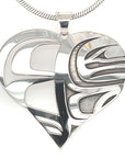 Pendant - Sterling Silver - Heart Shape - Raven Box