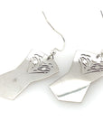 Earrings - Sterling Silver - Shield - Raven & Sun