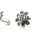 Earrings - Sterling Silver - Studs - Cutout - Sun