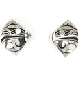 Earrings - Sterling Silver - Studs - Diamond - Eagle