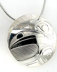 Pendant - Sterling Silver - Round - Raven