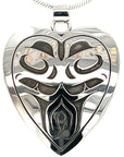 Pendant - Sterling Silver - Heart - Bears