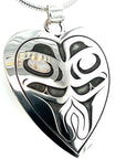 Pendant - Sterling Silver - Heart - Bears