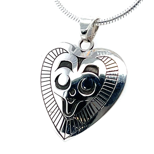 Pendant - Sterling Silver - Heart - Mousewoman - Small