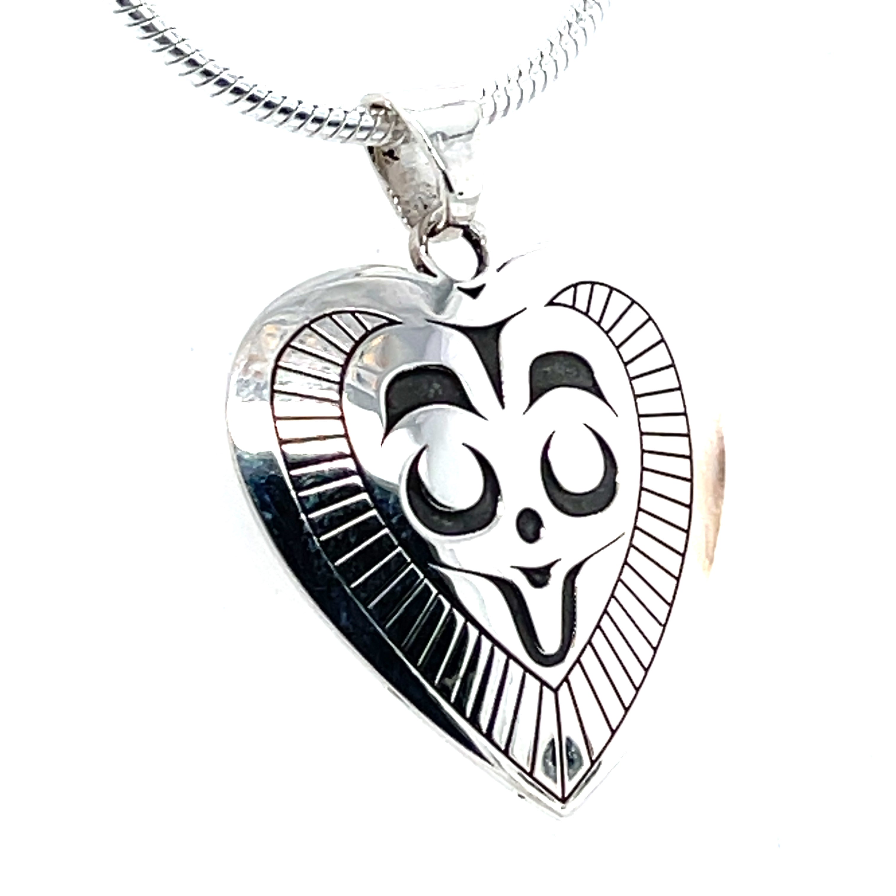 Pendant - Sterling Silver - Heart - Mousewoman - Small