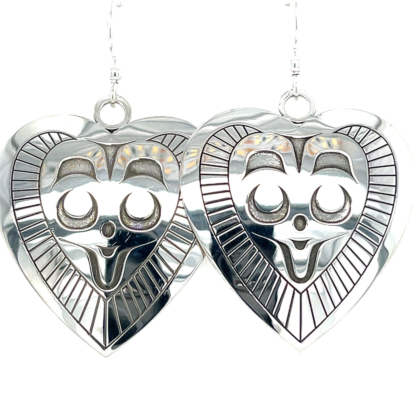 Earrings - Sterling Silver - Heart - Mousewoman - Large