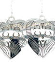 Earrings - Sterling Silver - Heart - Mousewoman - Large