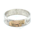 Ring - Gold and Silver - 1/4" - Raven - Size 12.5