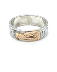 Ring - Gold and Silver - 1/4" - Eagle - Size 7