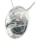 Pendant - Sterling Silver - Oval - Eagle